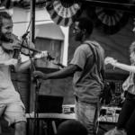 Performance with Andreas Tholl. Salem, Montserrat. March 2015.
Photo by HM Governor's Office. St. Patrick's Day in Montserrat